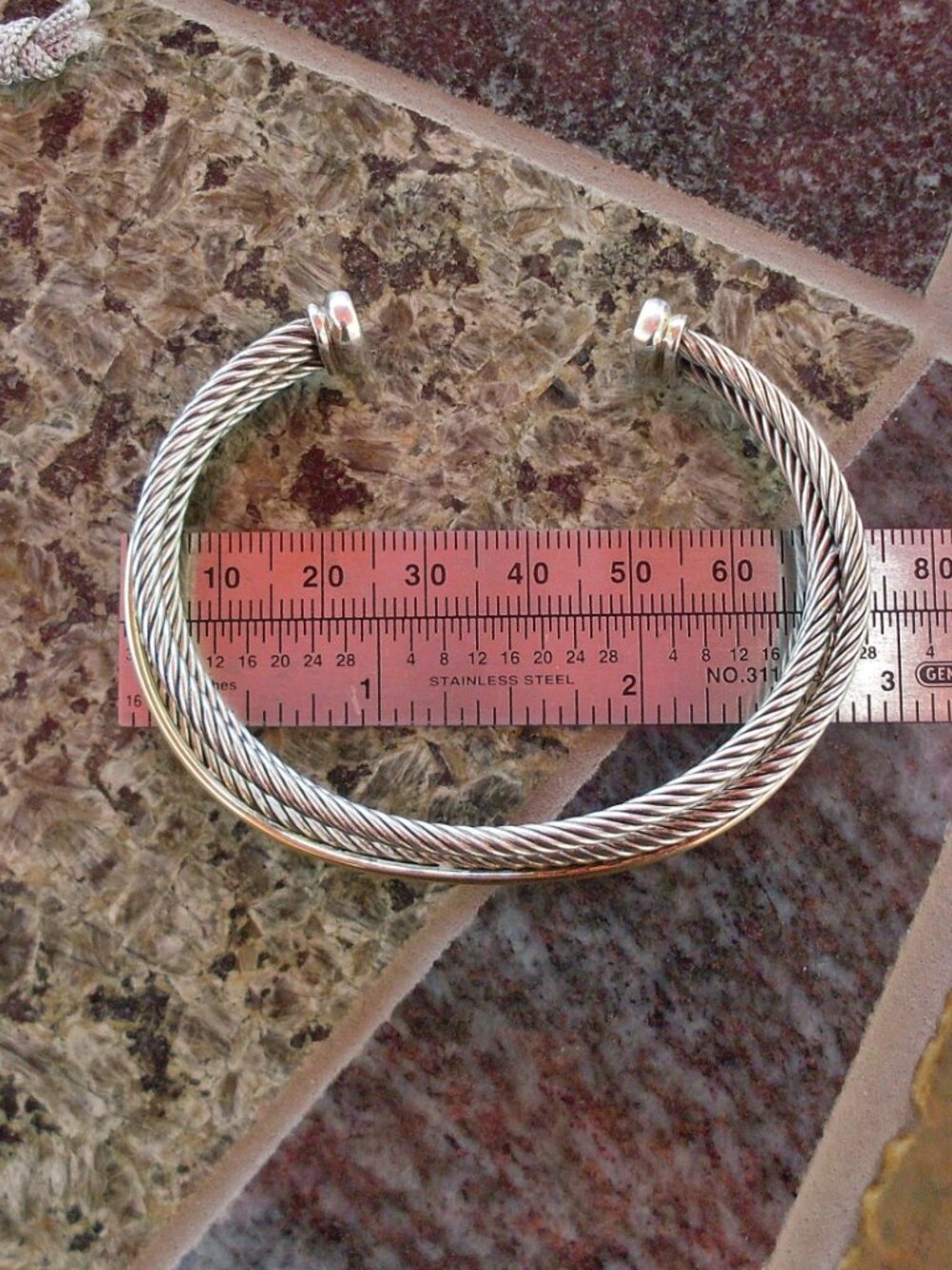 Retired David Yurman Four Row Crossover Cable Cuff Bracelet - Gift Boxed - Picture 9 of 11